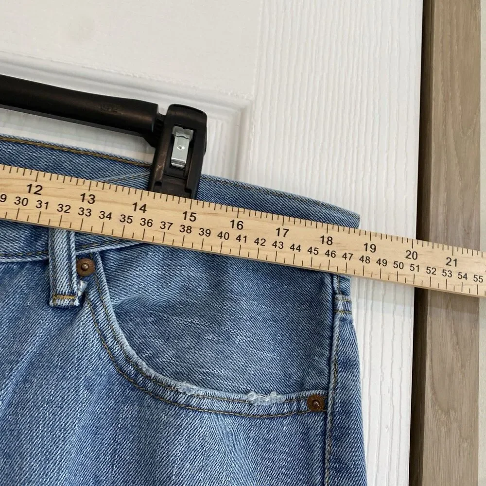 Levi's 505 Jeans Men's 36x32 Blue Straight Leg Denim Light Wash
